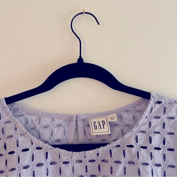 Lilac Puff Sleeve Eyelet Top | Gap | Size XXL - Picture 7 of 7